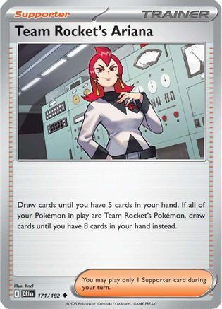 Team Rocket's Ariana 171/182 - Reverse Holofoil SV10 Destined Rivals - Uncommon