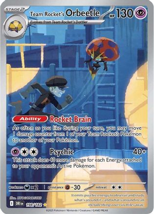 Team Rocket's Orbeetle 198/182 - Holofoil SV10 Destined Rivals - Illustration Rare