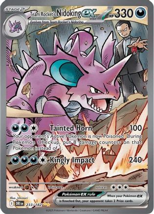 Team Rocket's Nidoking ex 233/182 - Holofoil SV10 Destined Rivals - Special Illustration Rare