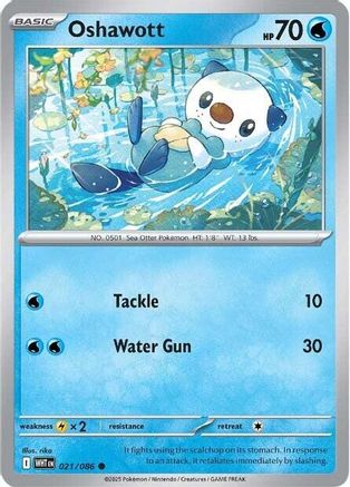 Oshawott 021/086 - Holofoil SV White Flare - Common