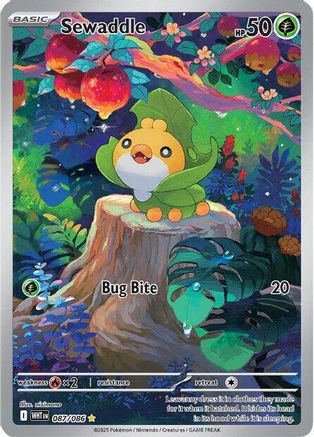 Sewaddle 087/086 - Holofoil SV White Flare - Illustration Rare