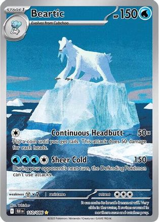 Beartic 110/086 - Holofoil SV Black Bolt - Illustration Rare