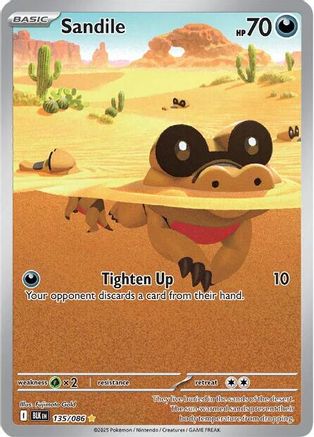 Sandile 135/086 - Holofoil SV Black Bolt - Illustration Rare