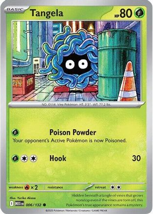 Tangela 006/132 - Reverse Holofoil ME01 Mega Evolution - Common