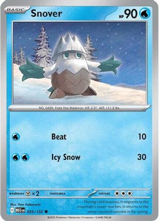 Snover 035/132 - Reverse Holofoil ME01 Mega Evolution - Common