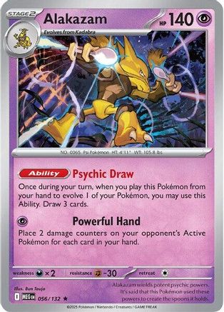 Alakazam 056/132 - Reverse Holofoil ME01 Mega Evolution - Rare