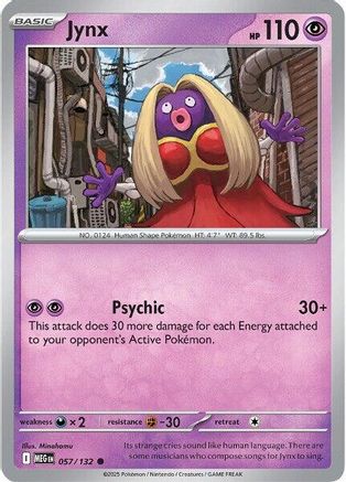 Jynx 057/132 - Reverse Holofoil ME01 Mega Evolution - Common