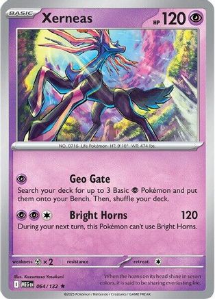 Xerneas 064/132 - Reverse Holofoil ME01 Mega Evolution - Rare