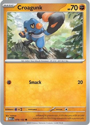 Croagunk 078/132 - Reverse Holofoil ME01 Mega Evolution - Common
