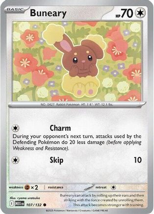 Buneary 107/132 - Reverse Holofoil ME01 Mega Evolution - Common