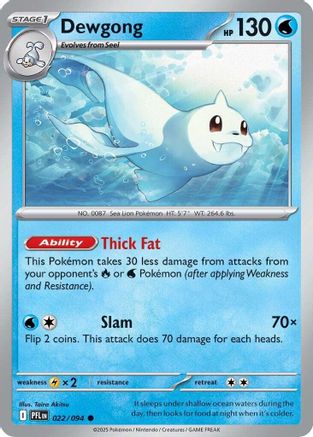 Dewgong 022/094 - Reverse Holofoil ME02 Phantasmal Flames - Common