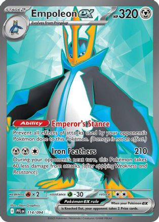 Empoleon ex 114/094 - Holofoil ME02 Phantasmal Flames - Ultra Rare