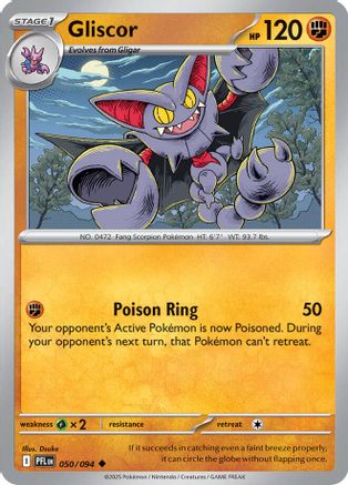 Gliscor 050/094 - Reverse Holofoil ME02 Phantasmal Flames - Uncommon