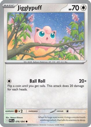 Jigglypuff 076/094 - Reverse Holofoil ME02 Phantasmal Flames - Common