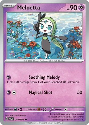 Meloetta 040/094 - Reverse Holofoil ME02 Phantasmal Flames - Uncommon