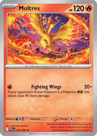 Moltres 014/094 - Reverse Holofoil ME02 Phantasmal Flames - Holo Rare