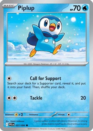 Piplup 027/094 ME02 Phantasmal Flames - Common