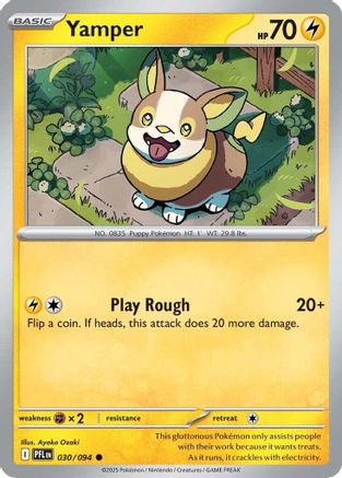 Yamper 030/094 - Reverse Holofoil ME02 Phantasmal Flames - Common