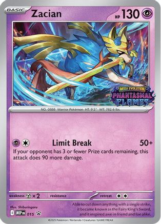 Zacian (Prerelease) 015 - Holofoil ME Mega Evolution Promo - Promo