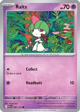 Ralts 087 - Reverse Holofoil ME Ascended Heroes - Common