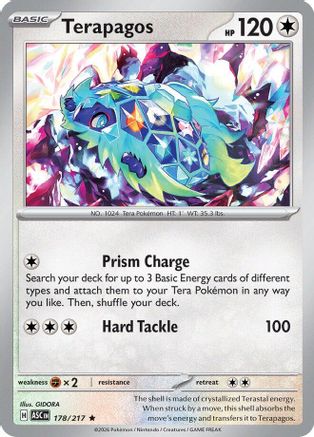 Terapagos 178 - Reverse Holofoil ME Ascended Heroes - Rare