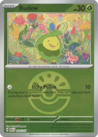 Budew 016/217 - Reverse Holofoil ME Ascended Heroes - Common