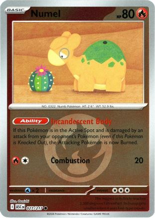 Numel 027/217 - Reverse Holofoil ME Ascended Heroes - Common