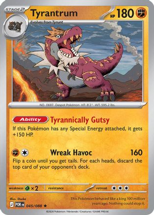 Tyrantrum 045 - Reverse Holofoil ME03 Perfect Order - Rare