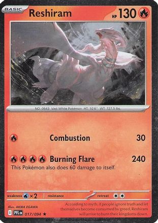 Reshiram 017/094 - Holofoil Blister Exclusives - Rare