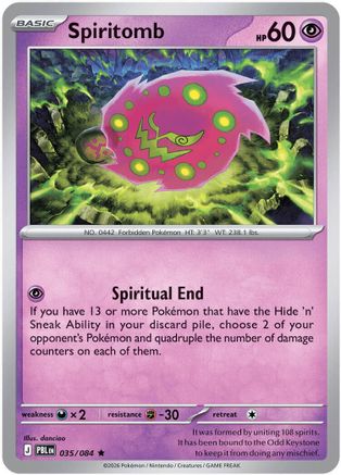 Spiritomb 035 - Holofoil ME05 Pitch Black - Rare