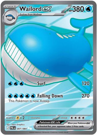 Wailord ex 097/084 - Holofoil ME05 Pitch Black - Ultra Rare