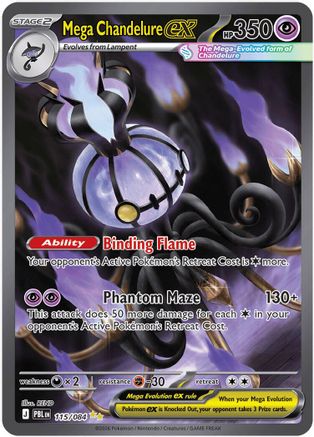 Mega Chandelure ex 115/084 - Holofoil ME05 Pitch Black - Special Illustration Rare