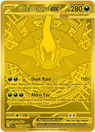 Mega Darkrai ex 120/084 - Holofoil ME05 Pitch Black - Mega Hyper Rare