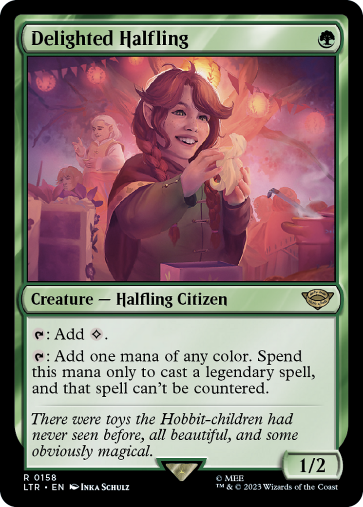 Delighted Halfling (LTR-158) - The Lord of the Rings: Tales of Middle-earth Foil