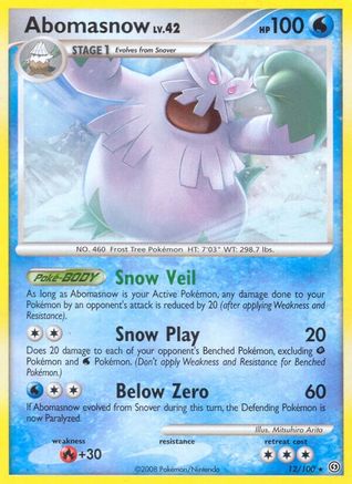Abomasnow 012 Stormfront - Rare