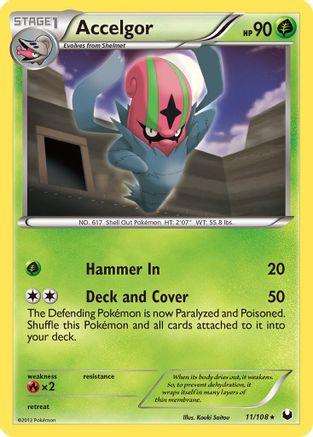 Accelgor 011 - Reverse Holofoil Dark Explorers - Rare