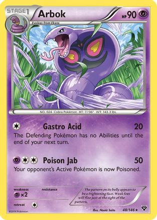 Arbok 048 - Reverse Holofoil XY Base Set - Rare