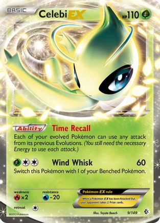 Celebi EX 009 - Holofoil Boundaries Crossed - Ultra Rare