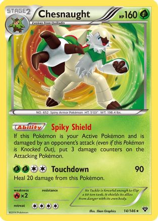 Chesnaught 014/146 - Holofoil XY Base Set - Holo Rare