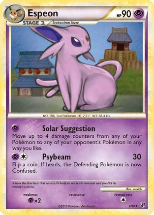 Espeon 002/90 - Holofoil Undaunted - Holo Rare
