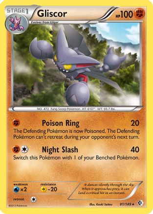 Gliscor 081 - Reverse Holofoil Boundaries Crossed - Holo Rare