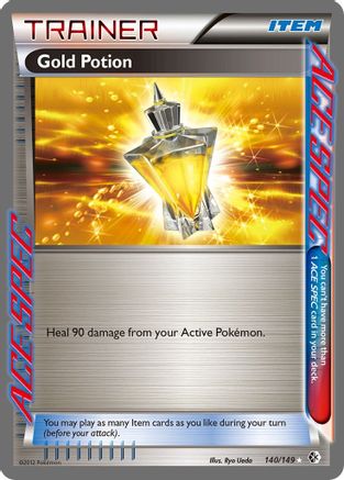 Gold Potion 140 - Holofoil Boundaries Crossed - Rare Ace