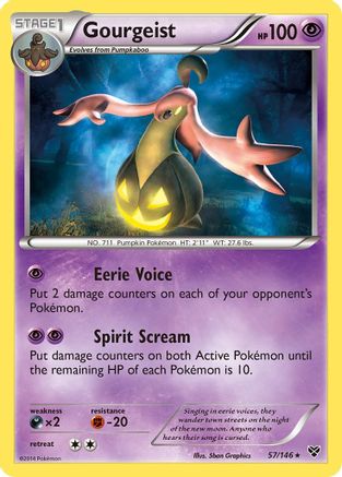 Gourgeist 057/146 - Reverse Holofoil XY Base Set - Holo Rare