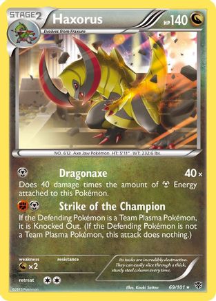 Haxorus 069/101 - Reverse Holofoil Plasma Blast - Holo Rare