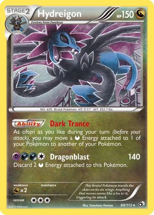 Hydreigon 099/113 - Reverse Holofoil Legendary Treasures - Holo Rare