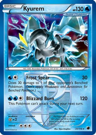Kyurem (Team Plasma) 031 - Reverse Holofoil Plasma Freeze - Holo Rare