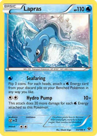 Lapras 035/146 - Reverse Holofoil XY Base Set - Holo Rare