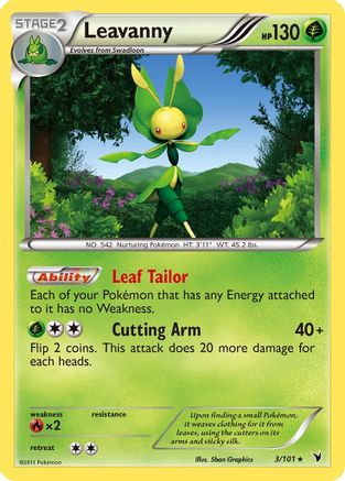 Leavanny 003 - Reverse Holofoil Noble Victories - Holo Rare
