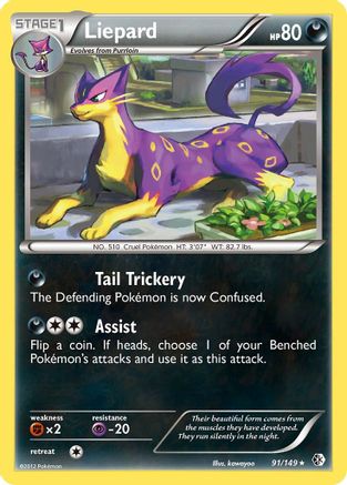 Liepard 091 - Holofoil Boundaries Crossed - Holo Rare