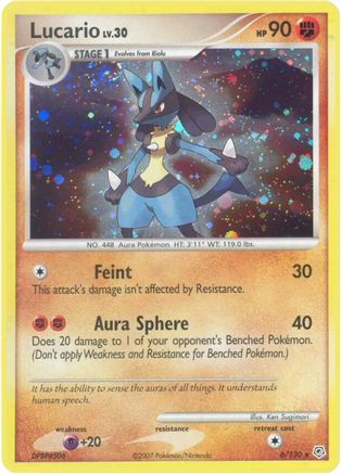 Lucario 006/130 - Holofoil Diamond and Pearl - Holo Rare